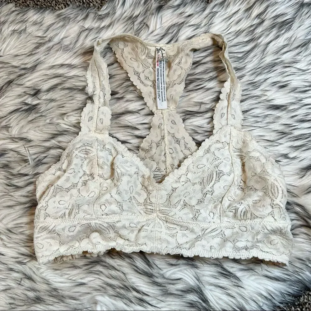 Intimately Free People Lace Off White Bralette